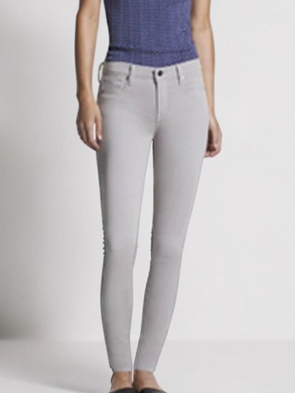 Genetic Denim Stem mid rise skinny jeans light beige women's size 28 NWT